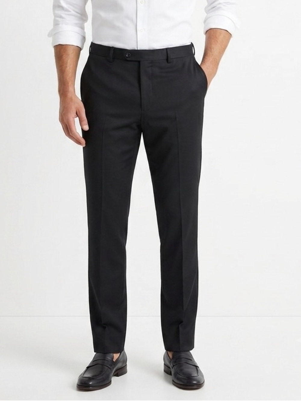 NWT Emporio Armani Black Wool Trouser Suit Pants Sz 38